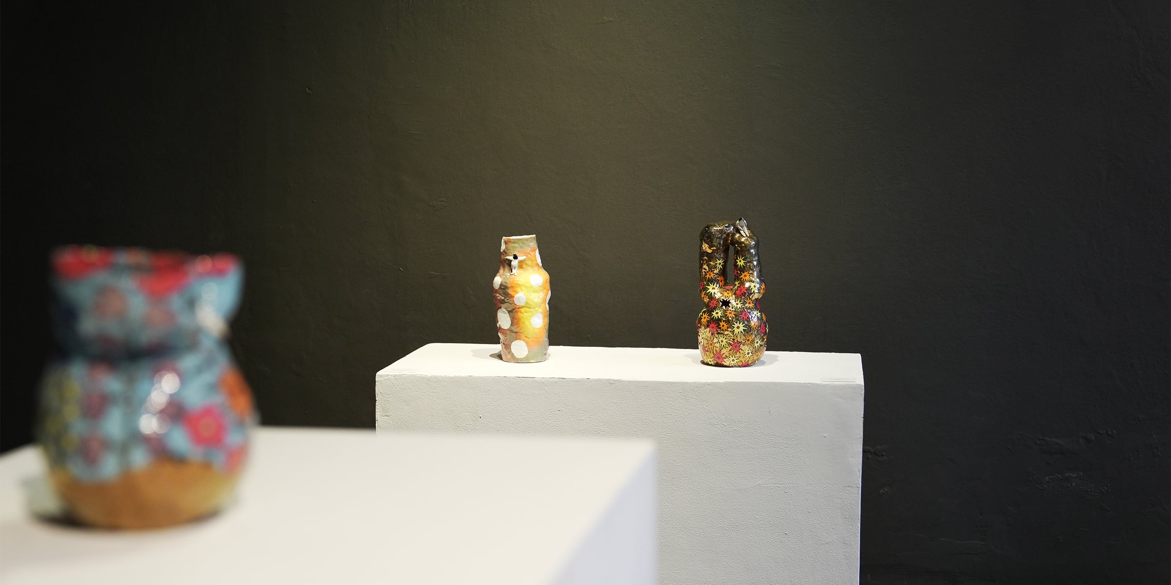 Artwork Sekar Puti Sidhiawati at Penyintas Exhibition at BIASA Art, Ubud