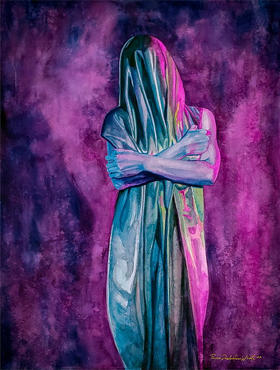 Artwork Prajna Dewantara Wirata at Penyintas Exhibition at BIASA Art, Ubud