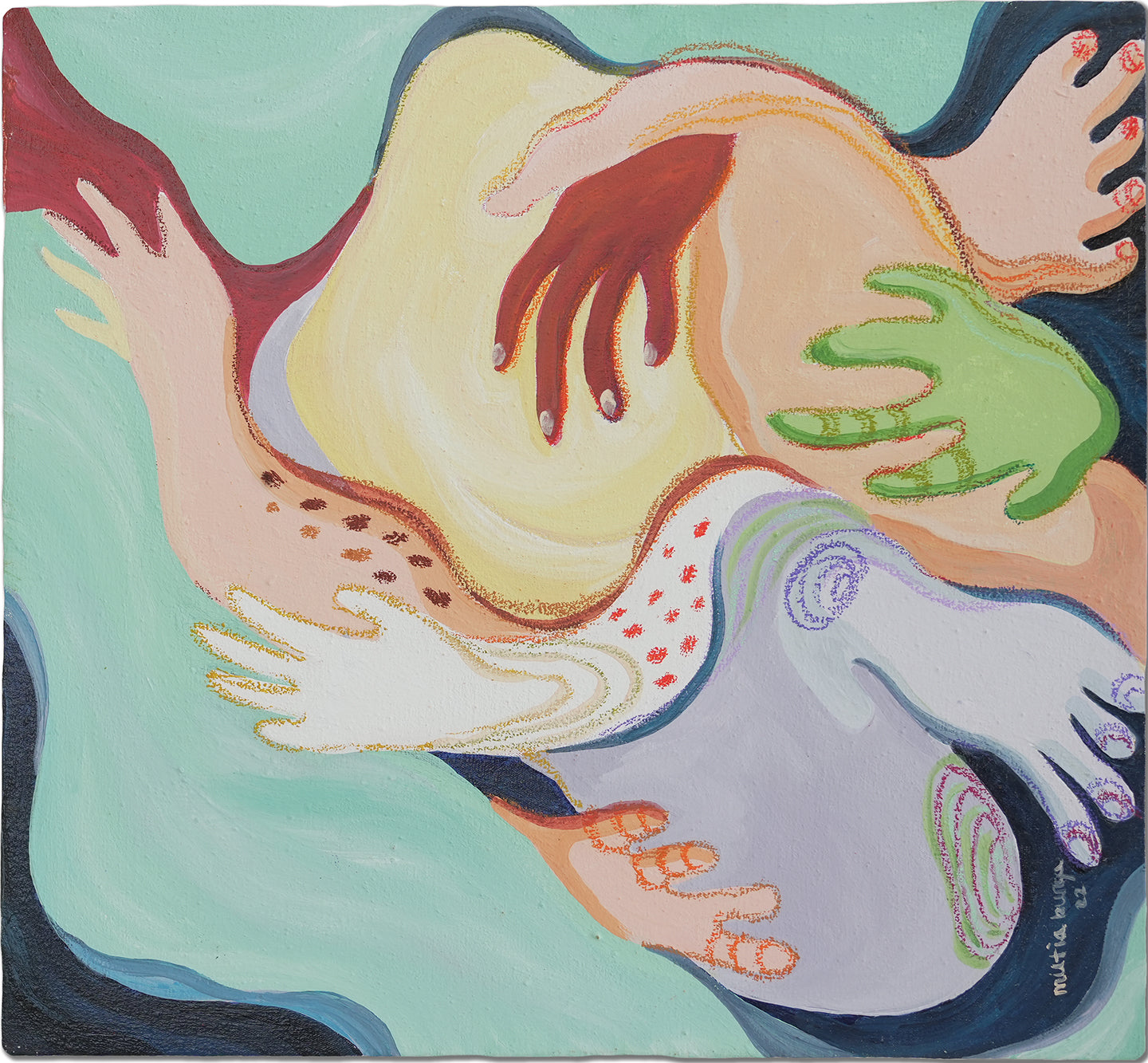 Artwork of Mutia Bunga at Penumbra Exhibition at BIASA Art, Ubud