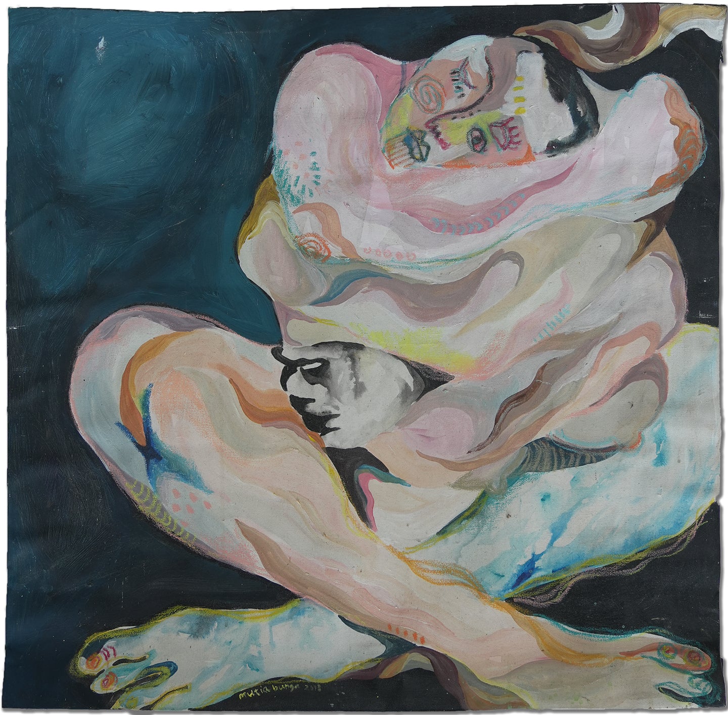 Artwork of Mutia Bunga at Penumbra Exhibition at BIASA Art, Ubud