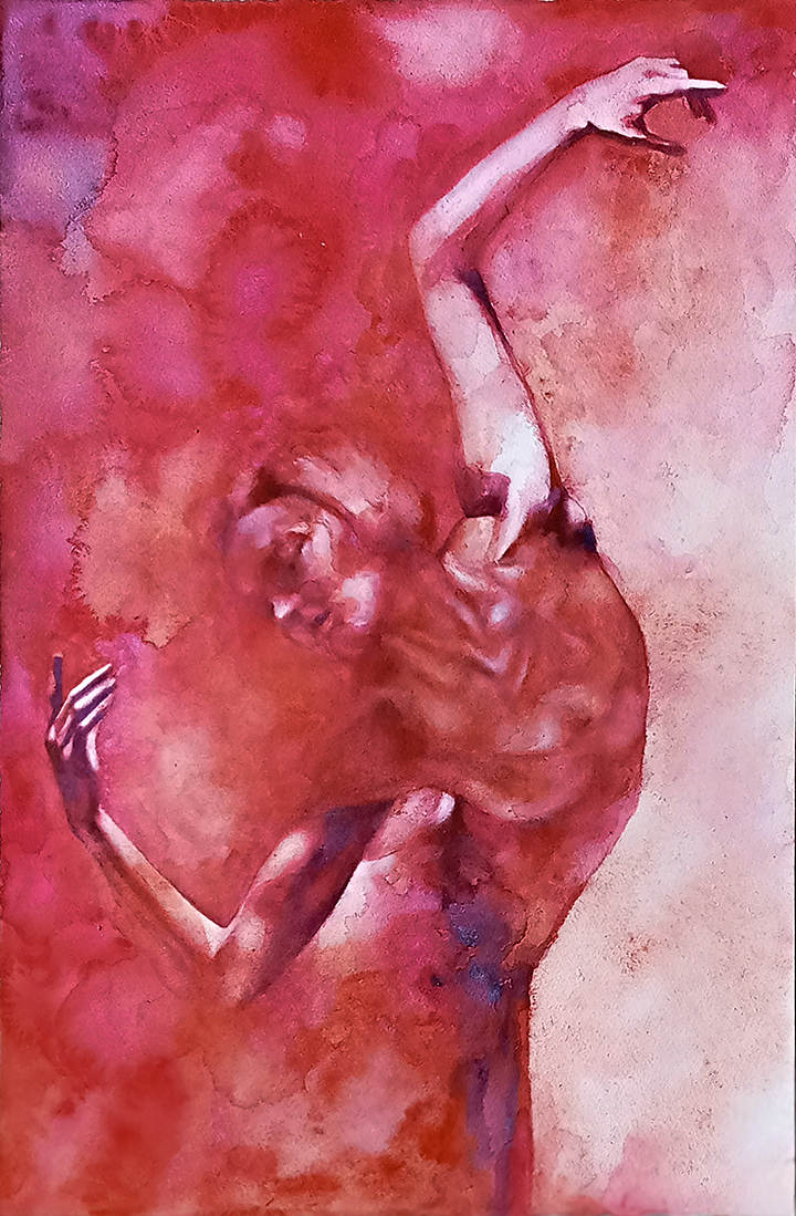 Artwork Prajna Dewantara Wirata at Penyintas Exhibition at BIASA Art, Ubud