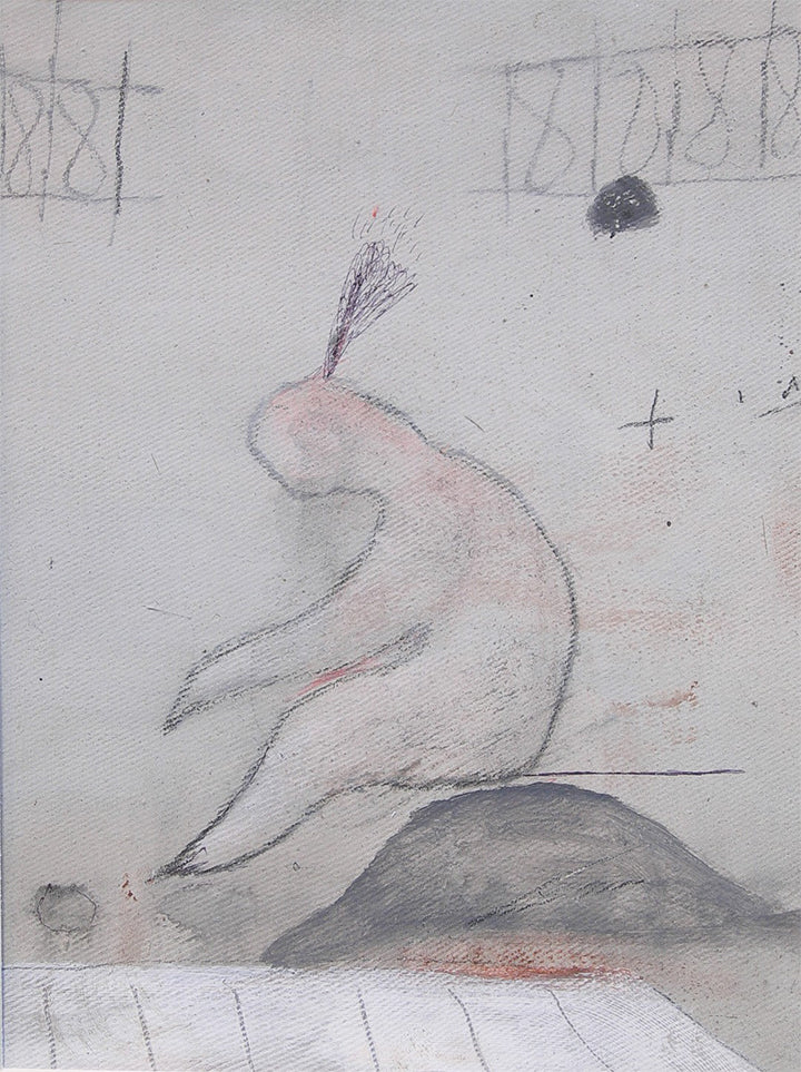 Jumaldi Alfi artwork morning sick at Illustrations & Drawings Part II Exhibition at BIASA Art Bali