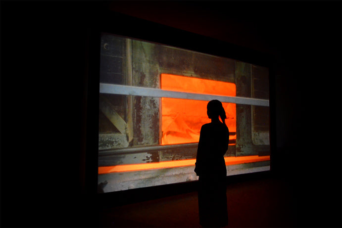 Audience interaction with Video Ecce - Laurent Montaron Exhibition at BIASA Art