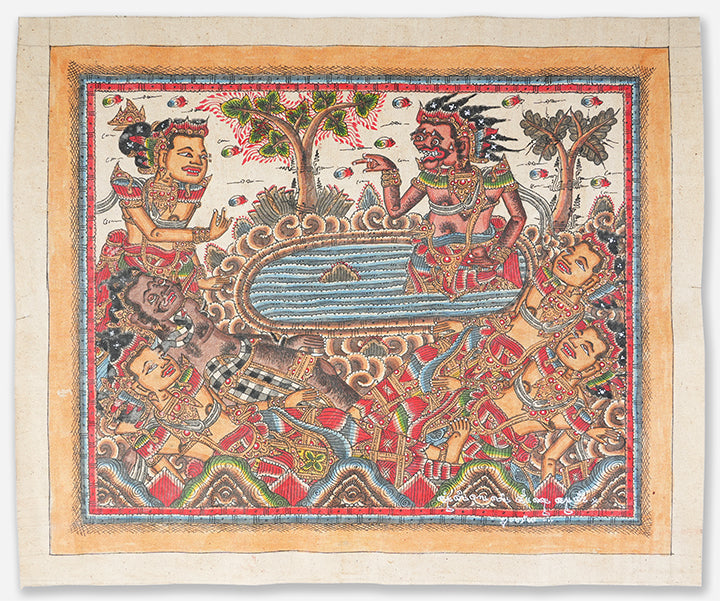 Artwork of Mangku Muriati at Pepunden Exhibition at BIASA Art, Ubud