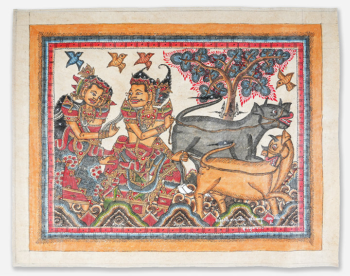 Artwork of Mangku Muriati at Pepunden Exhibition at BIASA Art, Ubud