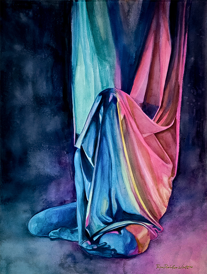 Artwork Prajna Dewantara Wirata at Penyintas Exhibition at BIASA Art, Ubud